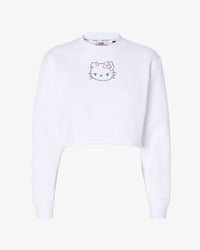 Hello Kitty cropped crewneck: Women Hoodies White | GCDS